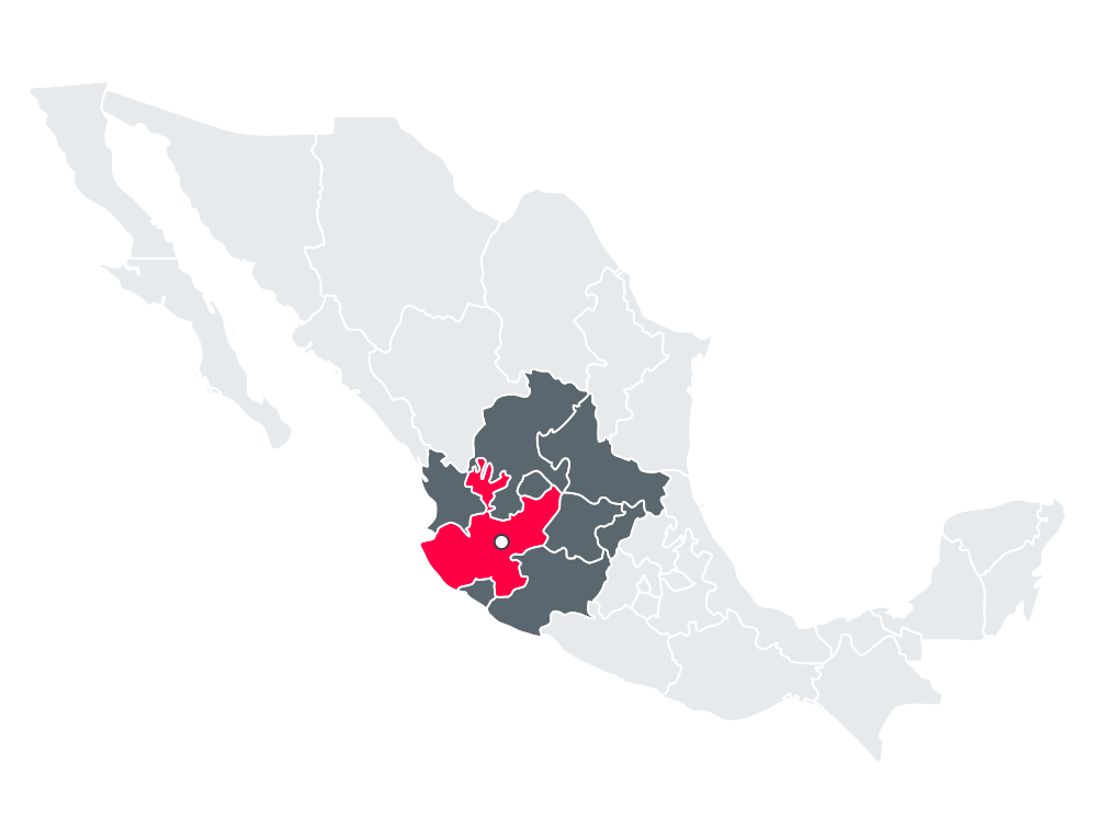 Cobertura de PPintura y Rotulación en México: Jalisco, Aguascalientes, Colima, Guanajuato, Michoacán, Nayarit, San Luis Potosí y Querétaro.